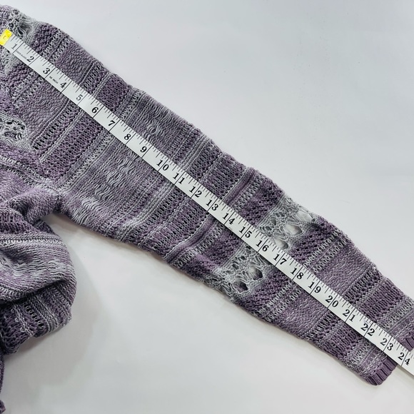 SONOMA PURPLE GRAY KNIT CARDIGAN SIZE WOMENS LARGE - Picture 8 of 8